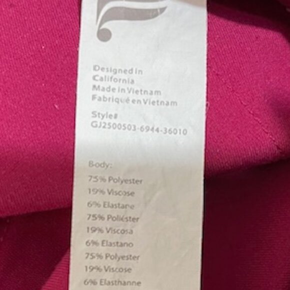 Fabletics On-Call Large Medical Doctor Nurse Scrub Joggers in Pink Hibiscus - Picture 5 of 8